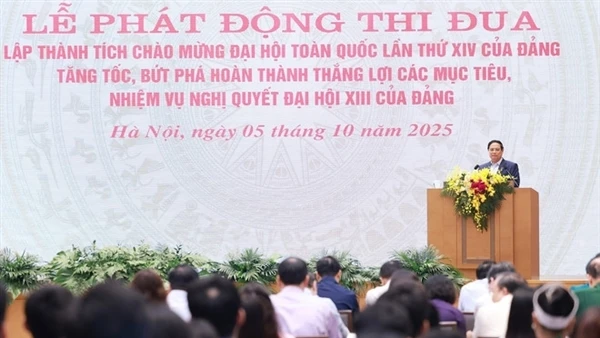 Thủ tướng phát động thi đua chào mừng Đại hội XIV của Đảng và bầu cử Quốc hội
