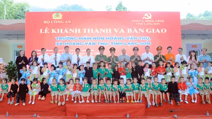 Ngôi trường nghĩa tình của Công an trên quê hương đồng chí Hoàng Văn Thụ