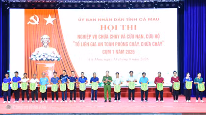 Cà Mau khai mạc hội thi nghiệp vụ chữa cháy năm 2026 
