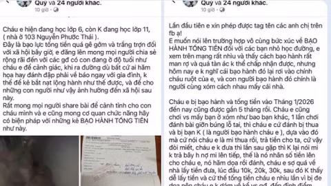 Xôn xao vụ học sinh lớp 6 nghi bị hành hung, ép lấy tiền của gia đình