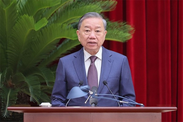 Tổng Bí thư Tô Lâm phát biểu khai mạc Hội nghị - Ảnh VGP/Nhật Bắc