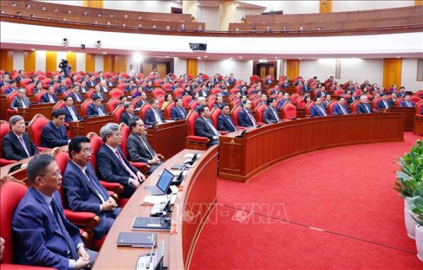 Các đại biểu tham dự bế mạc Hội nghị lần thứ 12 Ban Chấp hành Trung ương Đảng khóa XIII.