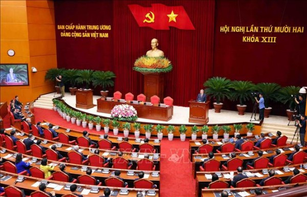 Quang cảnh phiên bế mạc Hội nghị lần thứ 12 Ban Chấp hành Trung ương Đảng khóa XIII.