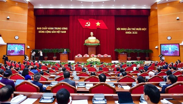 Hội nghị lần thứ 11 Ban Chấp hành Trung ương Đảng khóa XIII. Ảnh: Ngọc Thành