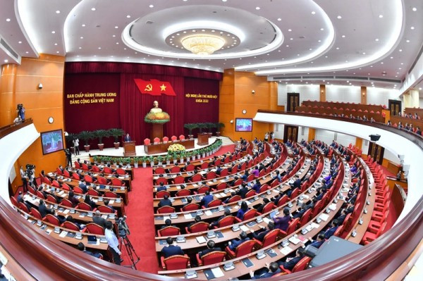 Phiên bế mạc Hội nghị lần thứ 11 Ban Chấp hành Trung ương Đảng khoá XIII. Ảnh: Nhân dân