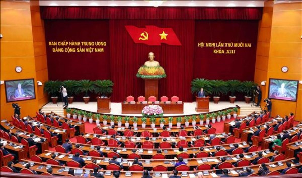 Quang cảnh phiên bế mạc Hội nghị lần thứ 12 Ban Chấp hành Trung ương Đảng khóa XIII.