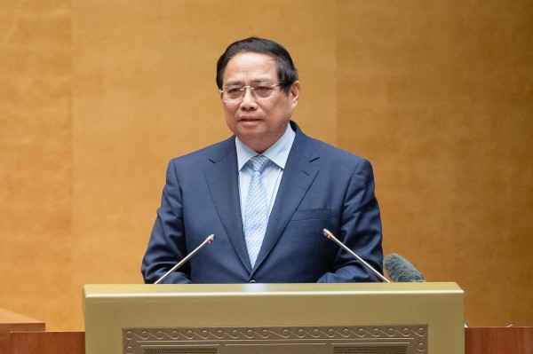 Thủ tướng Phạm Minh Chính trình bày chuyên đề tại hội nghị.