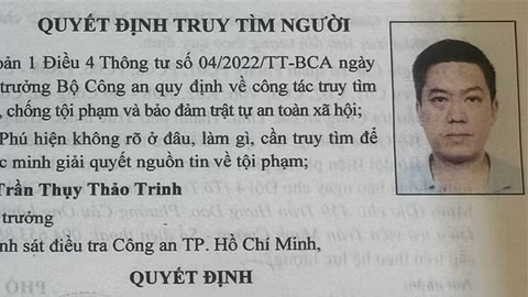Truy tìm Trần Đình Phú để phục vụ công tác xác minh giải quyết nguồn tin về tội phạm