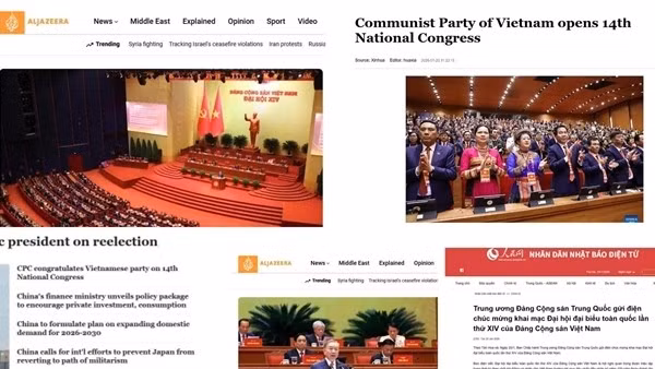 Truyền thông quốc tế tiếp tục đưa tin đậm nét về Đại hội XIV của Đảng