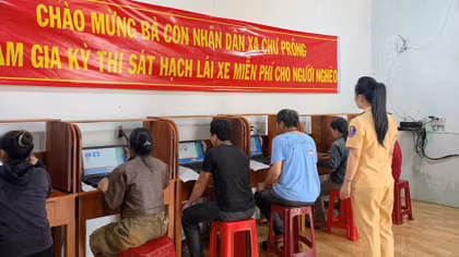 Người dân khó khăn được đào tạo, sát hạch lái xe miễn phí