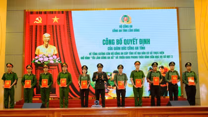 Công an Lâm Đồng triển khai hiệu quả mô hình “Tôi làm Công an xã”