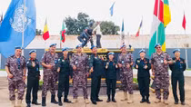 Sĩ quan Công an gìn giữ hoà bình tổ chức Lễ kỷ niệm kỷ niệm 80 năm Quốc khánh 2/9