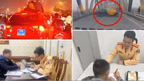 Người dân phản ánh, CSGT xử phạt tài xế xe biển xanh chở người trên nóc