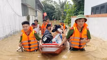 Lực lượng Công an căng sức giúp dân khắc phục hậu quả cơn bão số 3