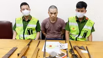 Bắt con nghiện chuyên “nhập khẩu” ma túy cùng nhiều vũ khí nóng