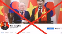 Cảnh báo về các tài khoản mạng xã hội giả mạo Huấn luyện viên Kim Sang Sik