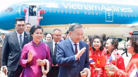 Tổng Bí thư, Chủ tịch nước Tô Lâm và Phu nhân bắt đầu thăm chính thức Thái Lan