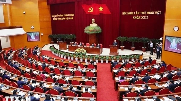 Thông cáo báo chí về ngày làm việc thứ hai của Hội nghị Trung ương 11 khóa XIII