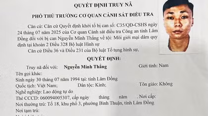 Kêu gọi đối tượng bị truy nã về tội "Môi giới mại dâm" ra đầu thú