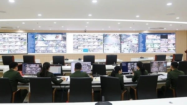 Ghi tại Trung tâm thông tin chỉ huy Công an TP Hà Nội