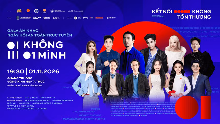 Nhiều nghệ sĩ tham gia Gala âm nhạc "Không Một Mình" 2026