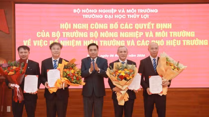 Giáo sư Nguyễn Trung Việt được bổ nhiệm làm Hiệu trưởng Trường Đại học Thủy lợi