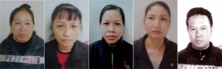 Các đối tượng trong vụ án.