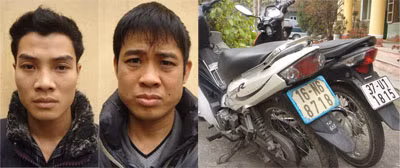 Các đối tượng và tang vật vụ án.