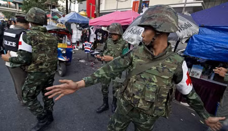 Hiện trường vụ đánh bom hôm Chủ nhật 23/2.