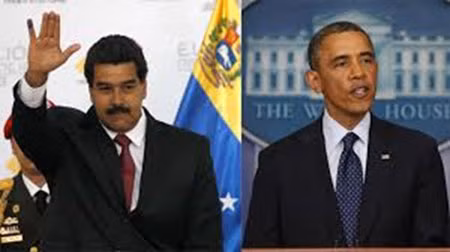 Tổng thống Venezuela Nicolas Maduro và Tổng thống Mỹ Barack Obama.