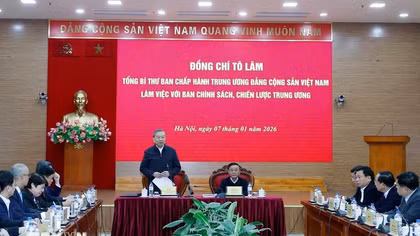 Tổng Bí thư Tô Lâm phát biểu chỉ đạo. (Ảnh: Thống Nhất/ TTXVN)