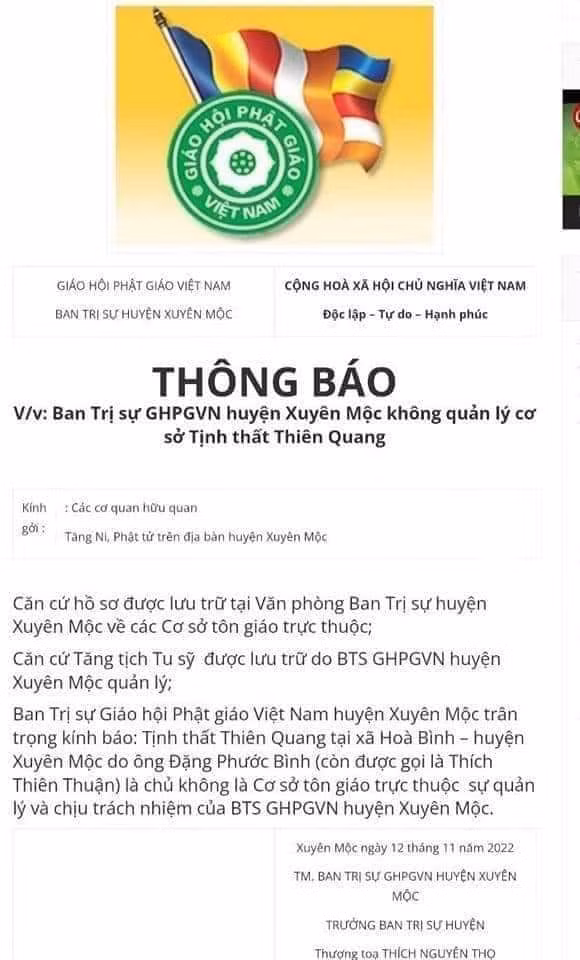 Thông tin về việc quyết định cưỡng chế các công trình xây dựng trái phép ở “Cốc Thiên Quang” -0