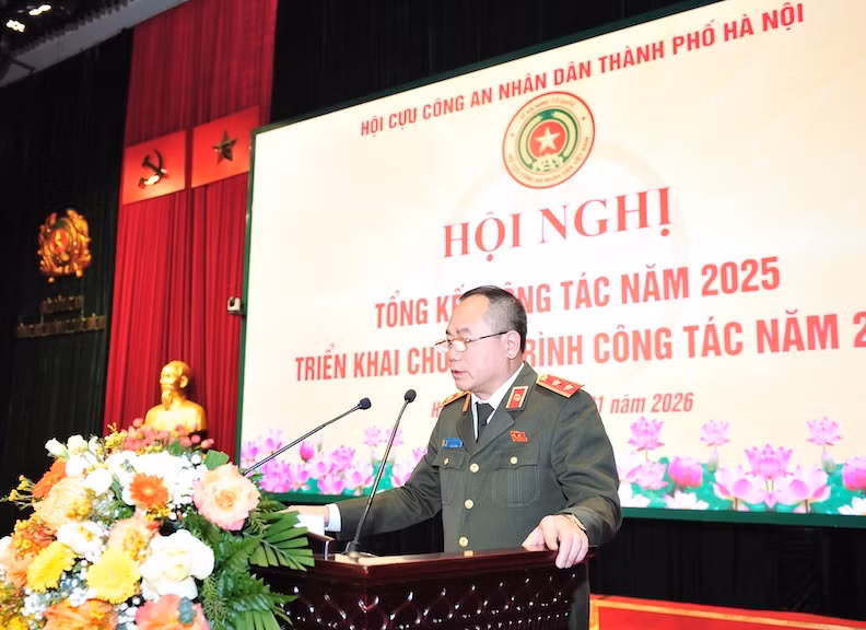 Ngày 7/1, Hội Cựu Công an nhân dân TP Hà Nội tổ chức Hội nghị tổng kết công tác năm 2025, triểnkhai chương trình công tác năm 2026. -0
