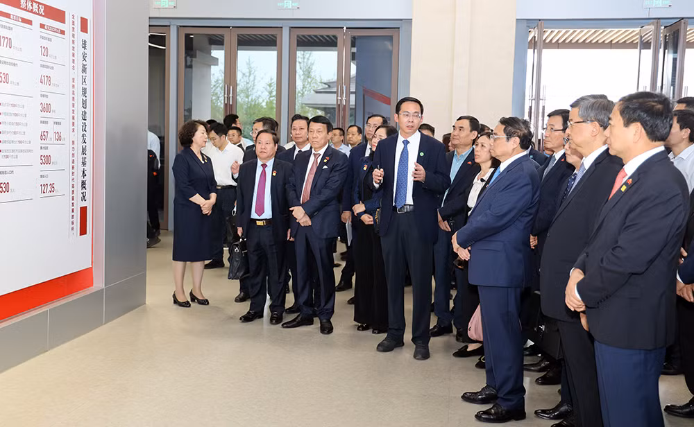Thủ tướng Phạm Minh Chính thăm Khu mới Hùng An, tỉnh Hà Bắc, Trung Quốc -0