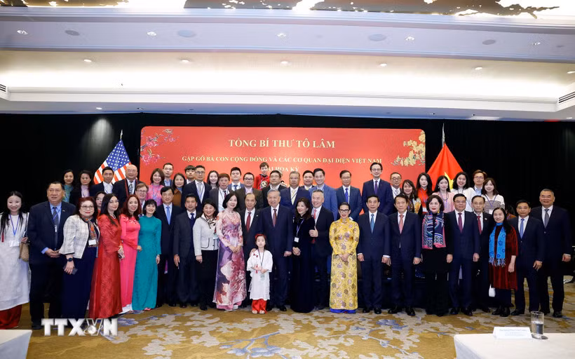 Tổng Bí thư Tô Lâm gặp gỡ bà con cộng đồng người Việt Nam tại Hoa Kỳ -0