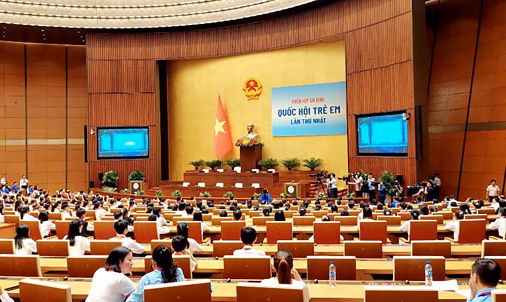 phiên họp giả định “quốc hội trẻ em” lần thứ i – năm 2023-khi trẻ em được trân trọng- nguồn ảnh phạm đông.jpg -1