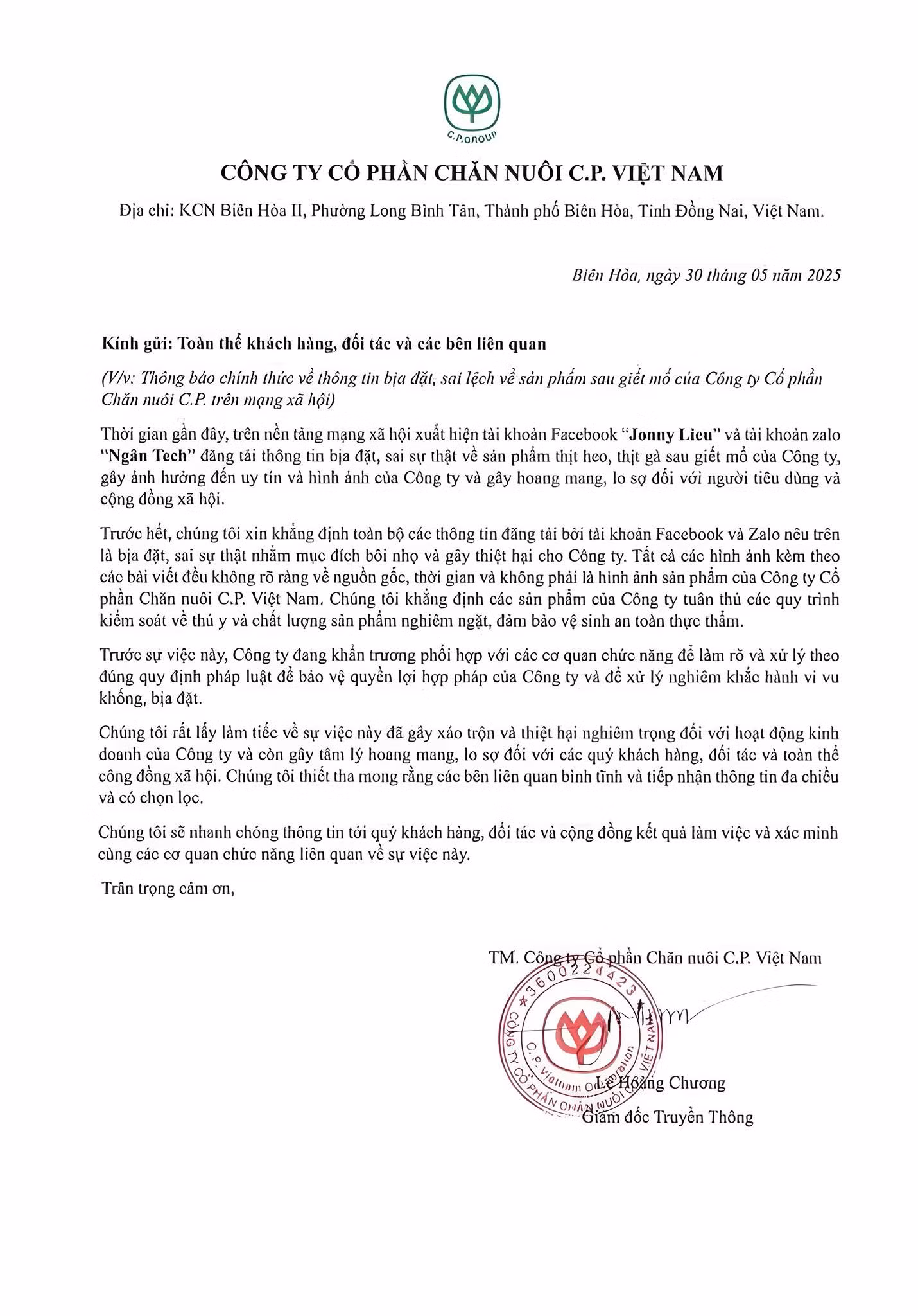 Ông lớn chăn nuôi C.P phản hồi gì trước thông tin tố trà trộn lợn bệnh bán ra thị trường? -0