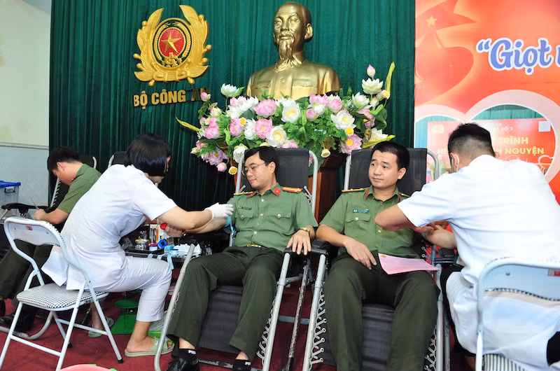 200 CBCS Cụm thi đua số 1, Bộ Công an tham gia hiến máu tình nguyện -0