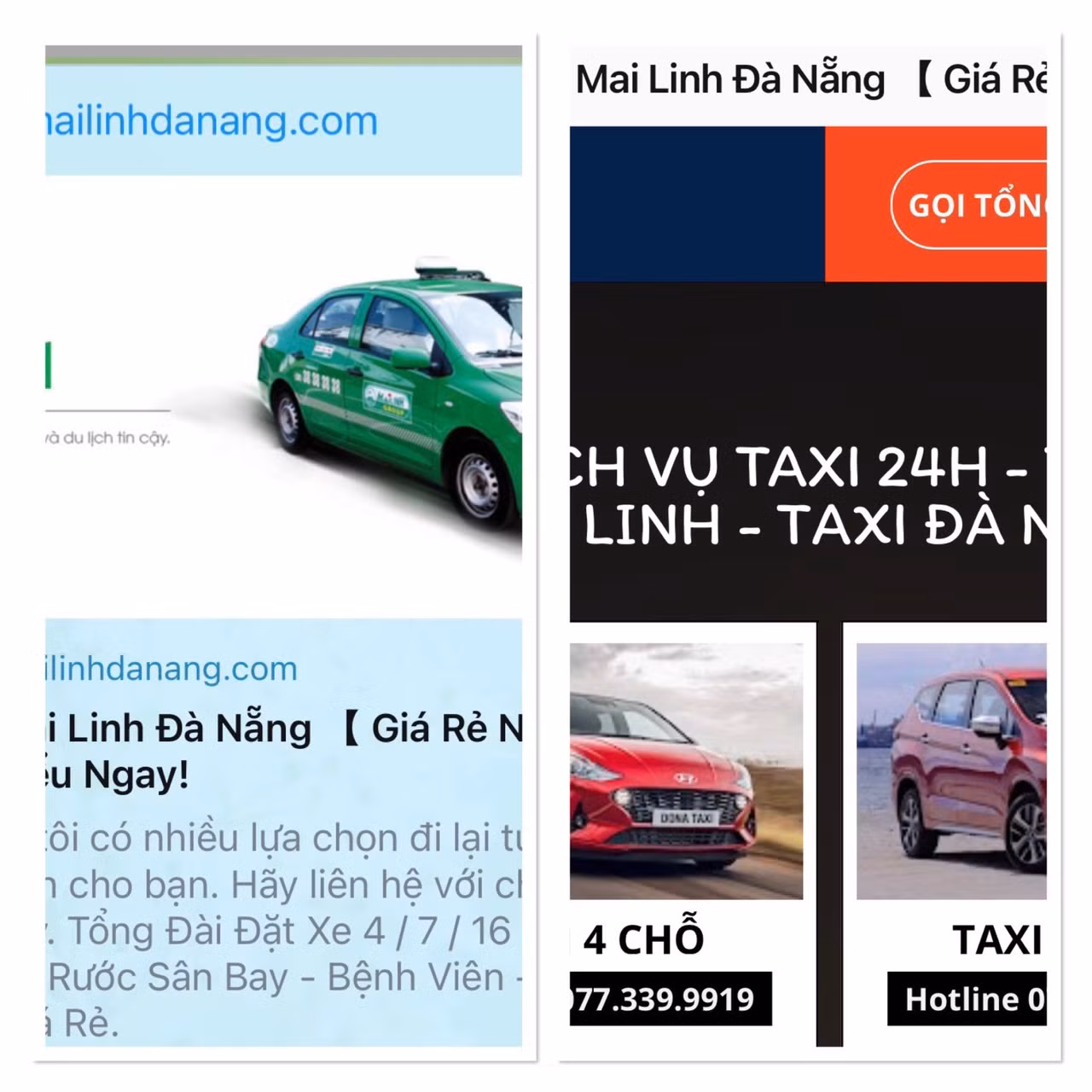 Cảnh giác giả mạo tổng đài dịch vụ taxi trên internet dịp Tết -0