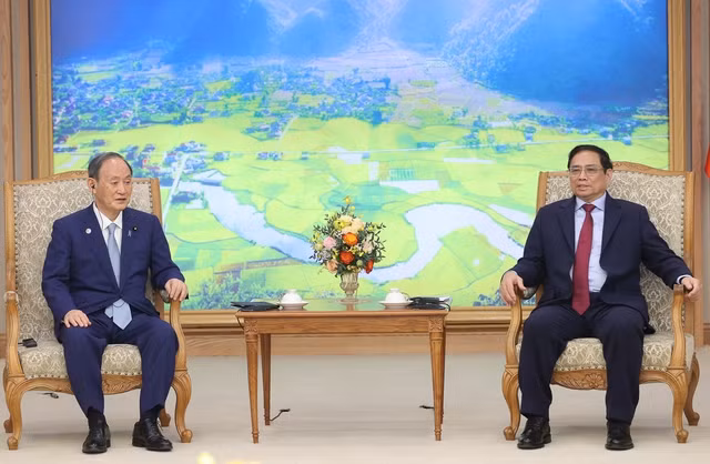 Thủ tướng Phạm Minh Chính tiếp nguyên Thủ tướng Nhật Bản Suga Yoshihide -0