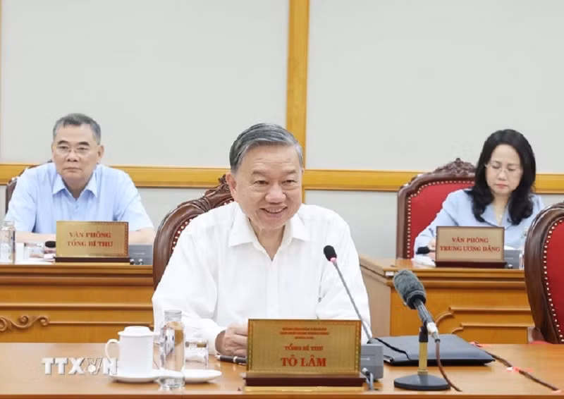 Tổng Bí thư Tô Lâm chủ trì họp cho ý kiến về tiến độ sắp xếp tổ chức bộ máy -0