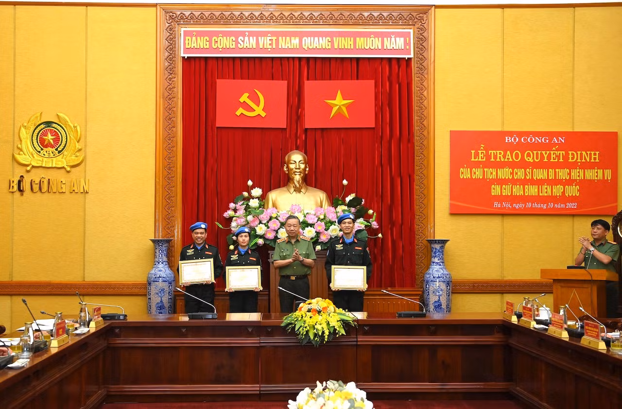 3 sĩ quan CAND tham gia hoạt động gìn giữ hoà bình Liên Hợp quốc tại Nam Sudan -0