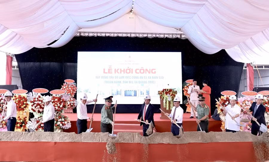 Khởi công xây dựng trụ sở Công an 3 xã biên giới tại Lâm Đồng -0