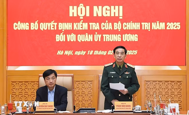 Công bố quyết định kiểm tra đối với Quân ủy Trung ương -0