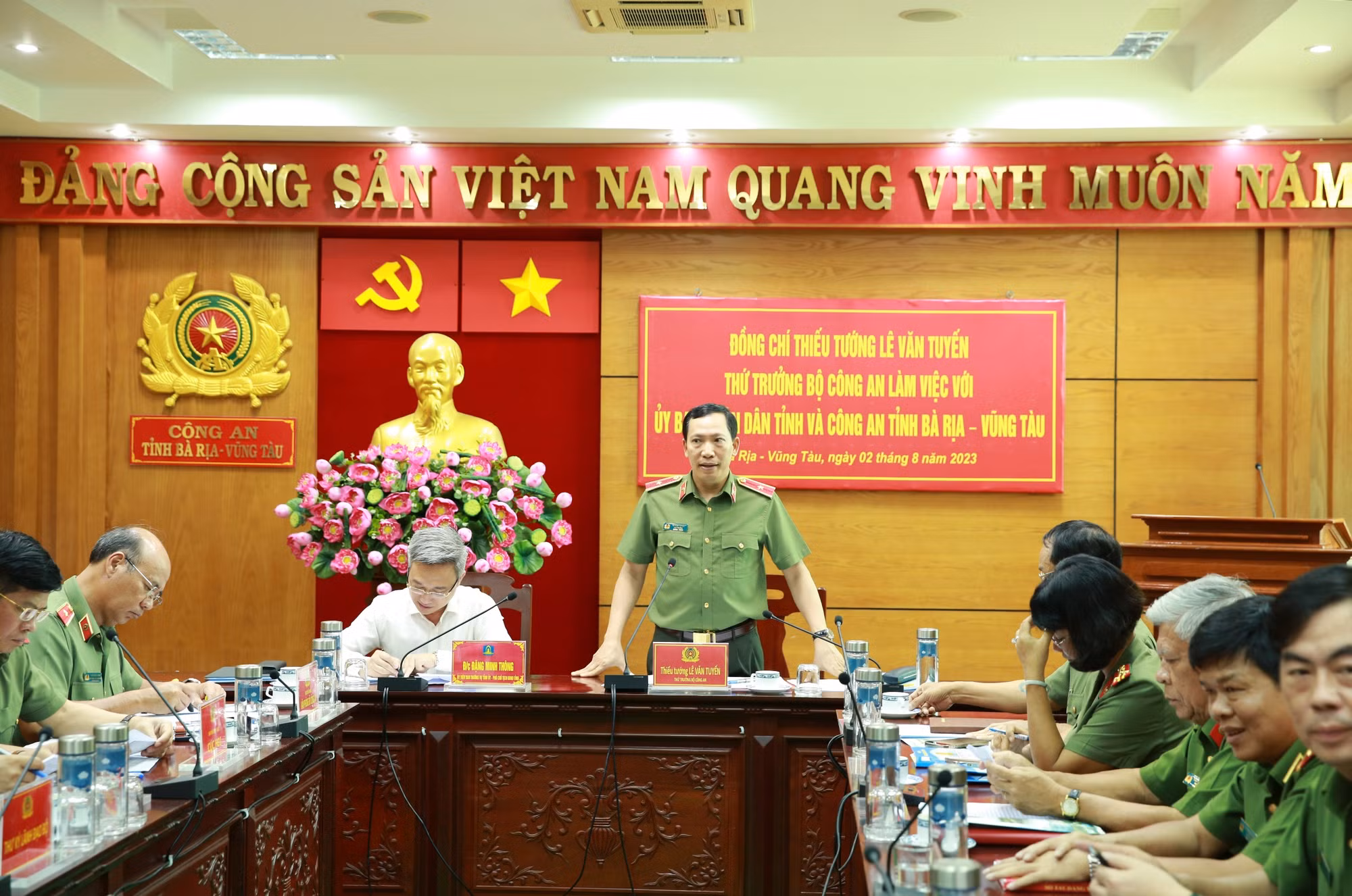 Thứ trưởng Lê Văn Tuyến làm việc với UBND tỉnh và Công an tỉnh Bà Rịa-Vũng Tàu -0