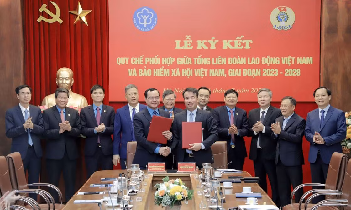 BHXH Việt Nam và Tổng Liên đoàn Lao động Việt Nam ký Quy chế phối hợp -0