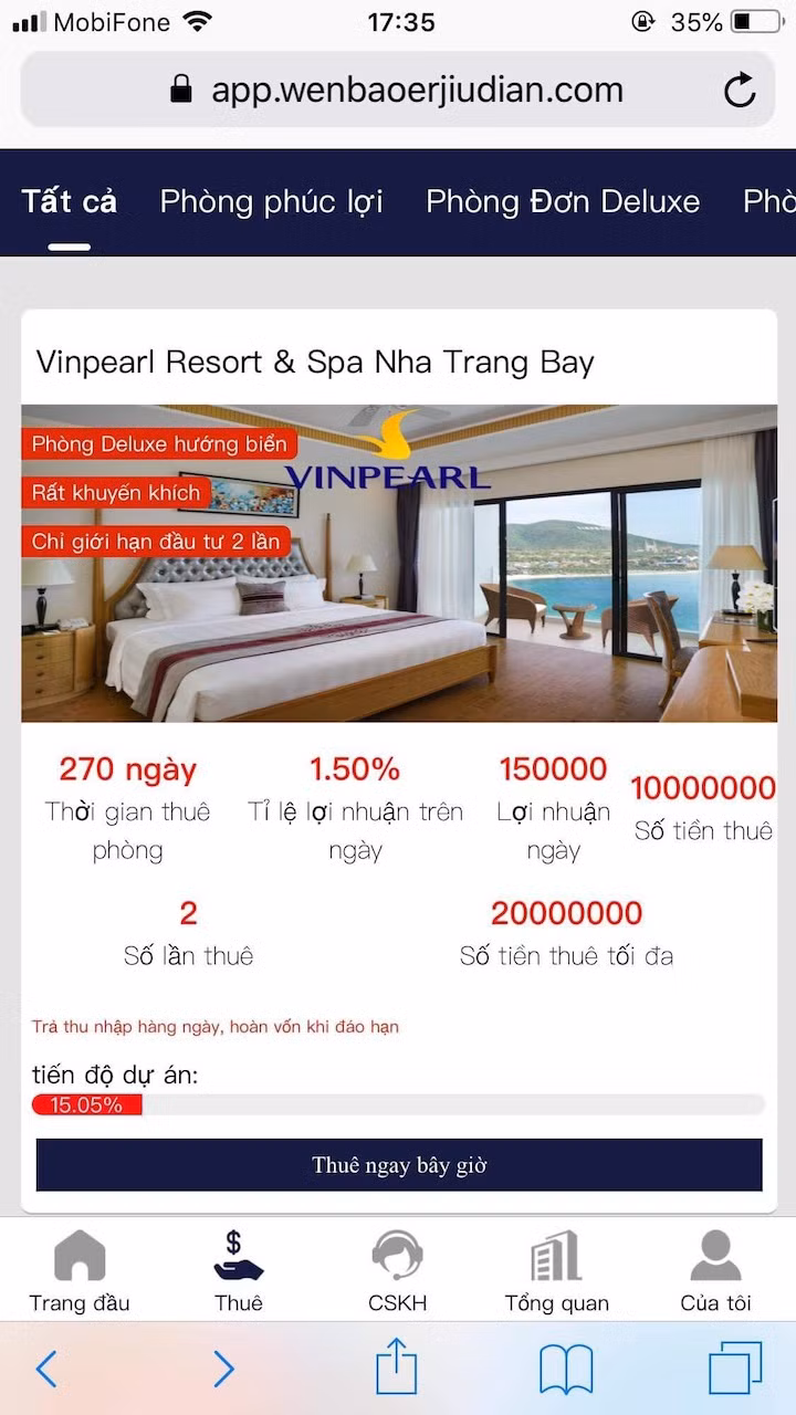 Người dân không tham gia đầu tư vào “Nền tảng Vinpearl E+” -0