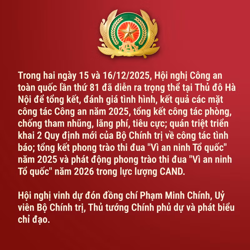 Dấu ấn Hội nghị Công an toàn quốc lần thứ 81 -0