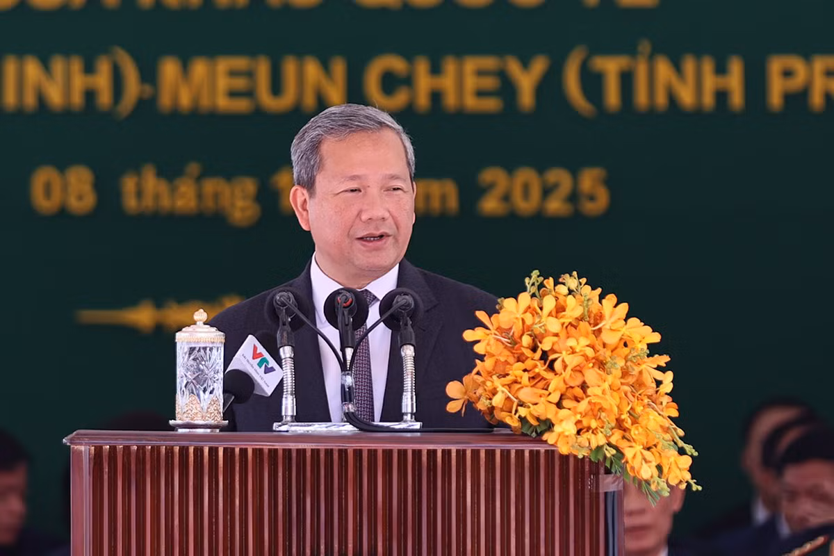Thủ tướng Phạm Minh Chính cùng Thủ tướng Campuchia khai trương cặp cửa khẩu quốc tế mới -0