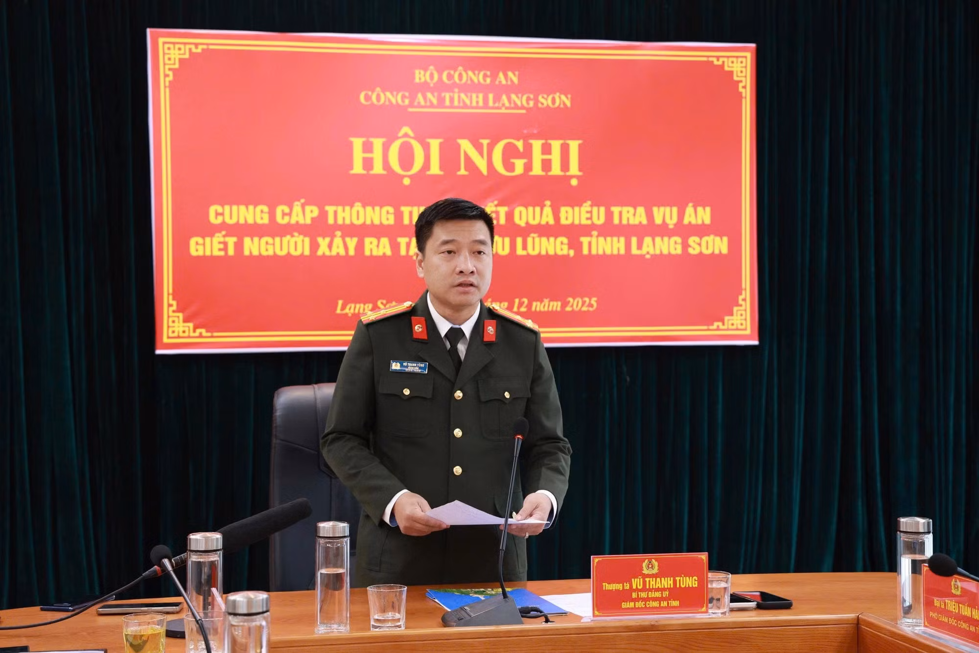 Giám đốc Công an tỉnh Lạng Sơn chủ trì hội nghị thông tin chính thức vụ án Đoàn Văn Sáng giết người -0